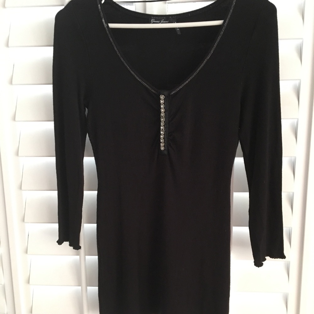 Guess black knit top